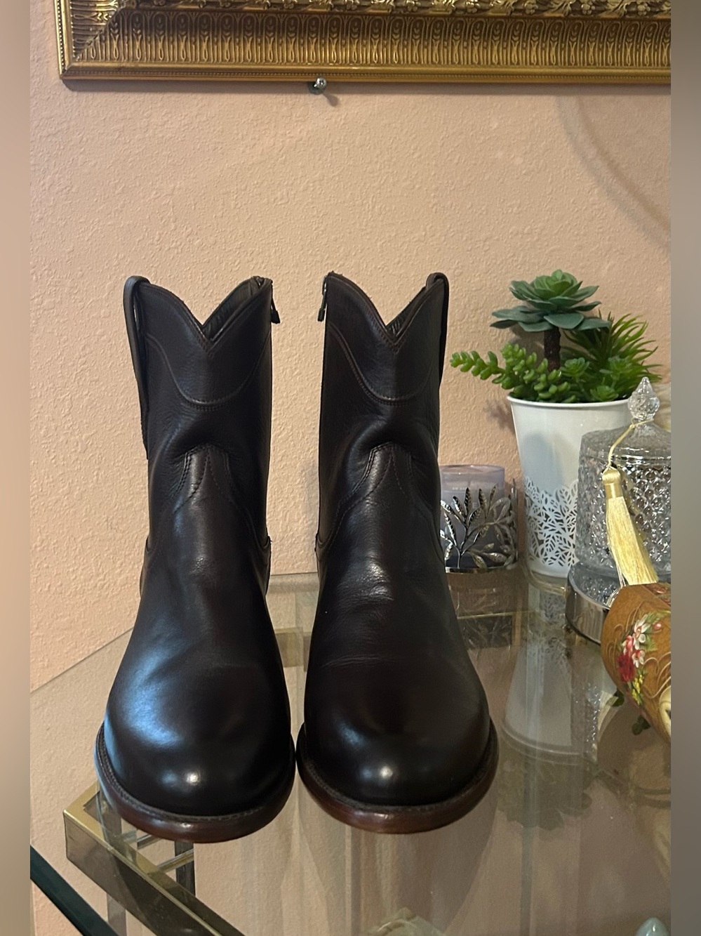 *Never Worn* Tecovas Chukka Dark Brown Leather Cowboy Boots Size 9